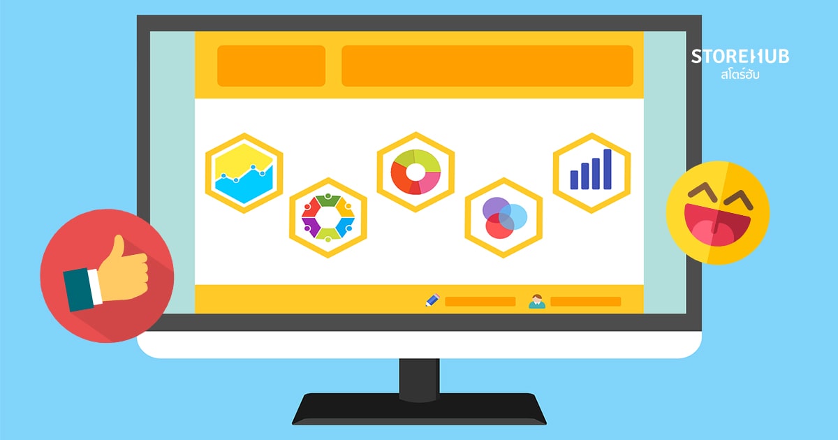 หน้าจอคอมพิวเตอร์แสดงข้อมูล