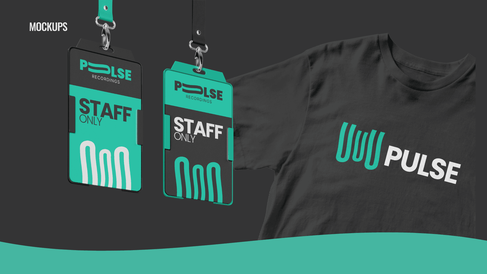 Pulse recordings etichetta discografica mockups