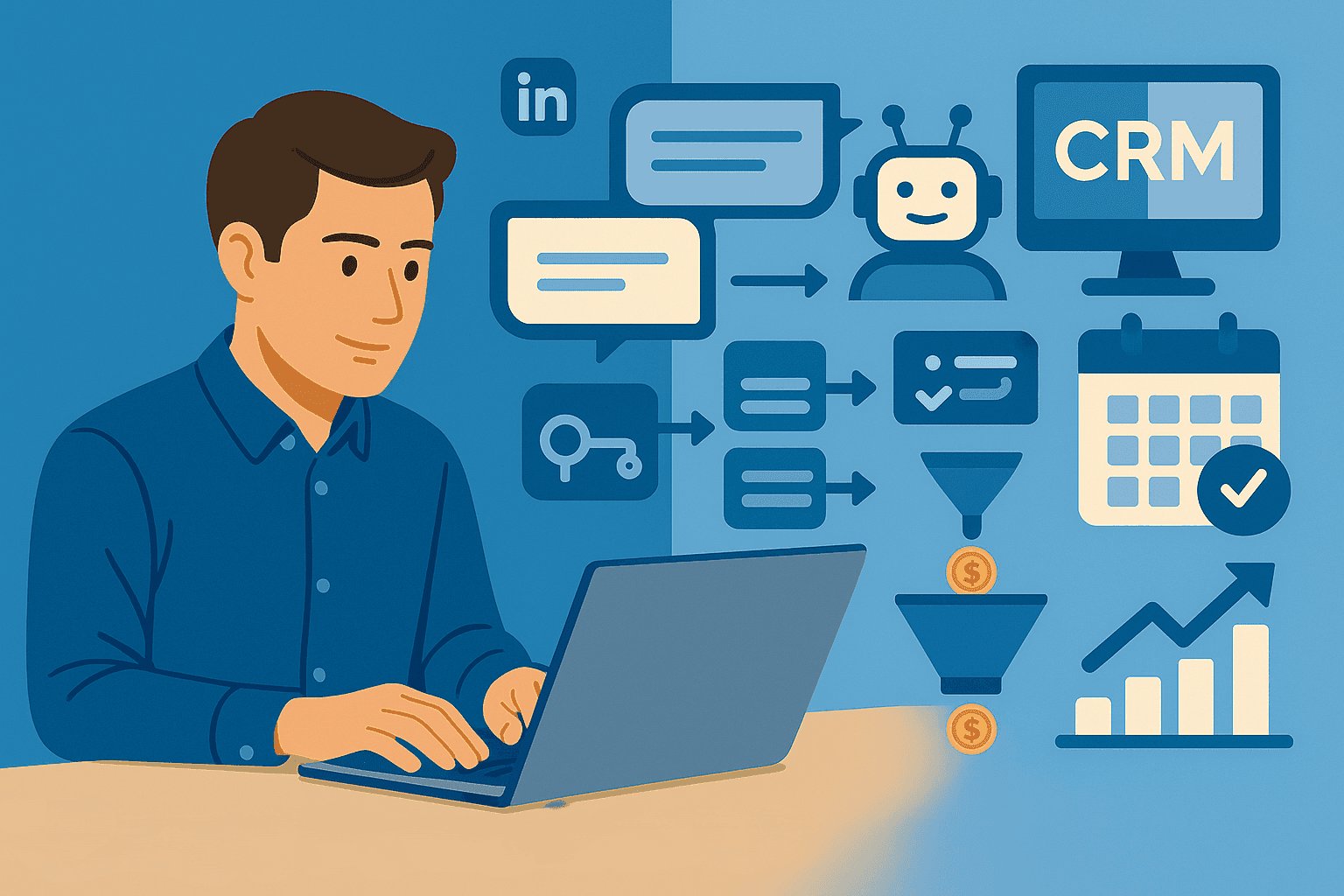 Prospecter sur LinkedIn en 2025 : méthode complète (messages, outils, automatisation)