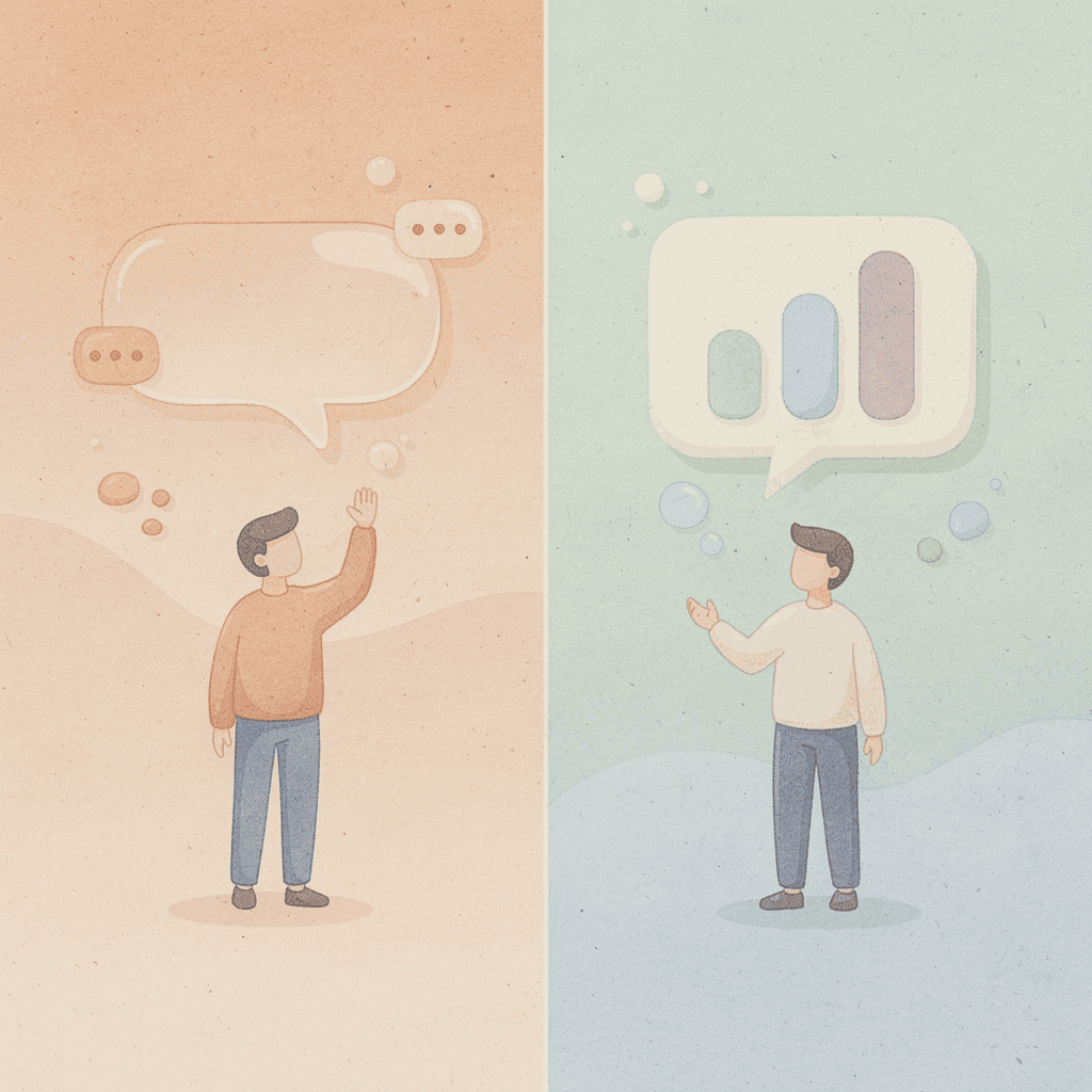 Split scene showing contrast between a wrong SEO agency wasting money and a right agency bringing customers