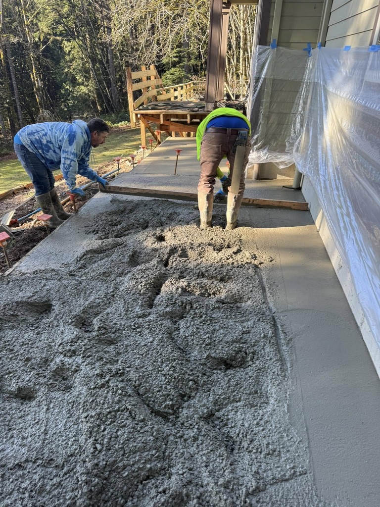 Diversified Contractors team installing concrete sidewalks in Portland OR