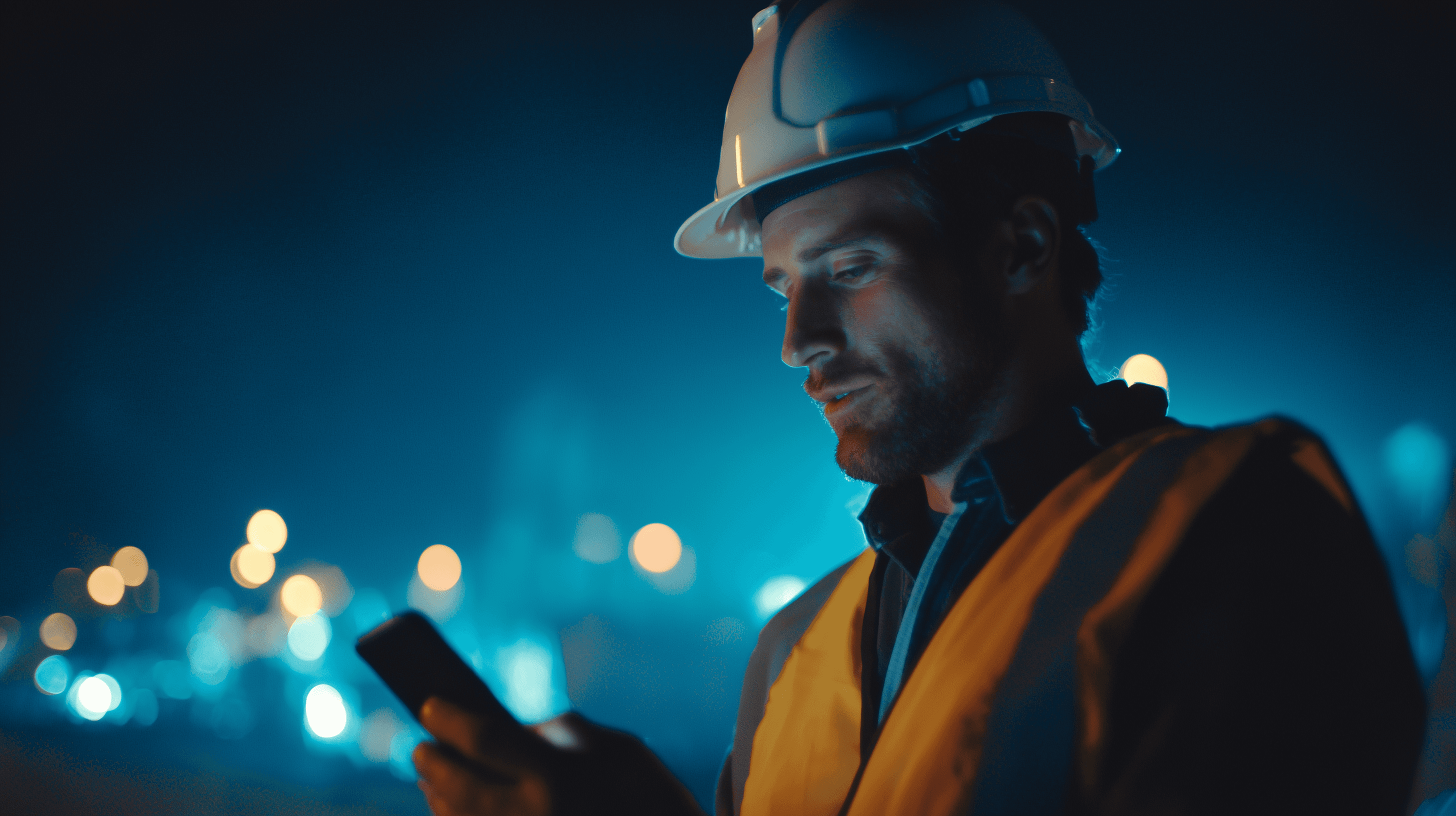 a tradesman talking on the phone
