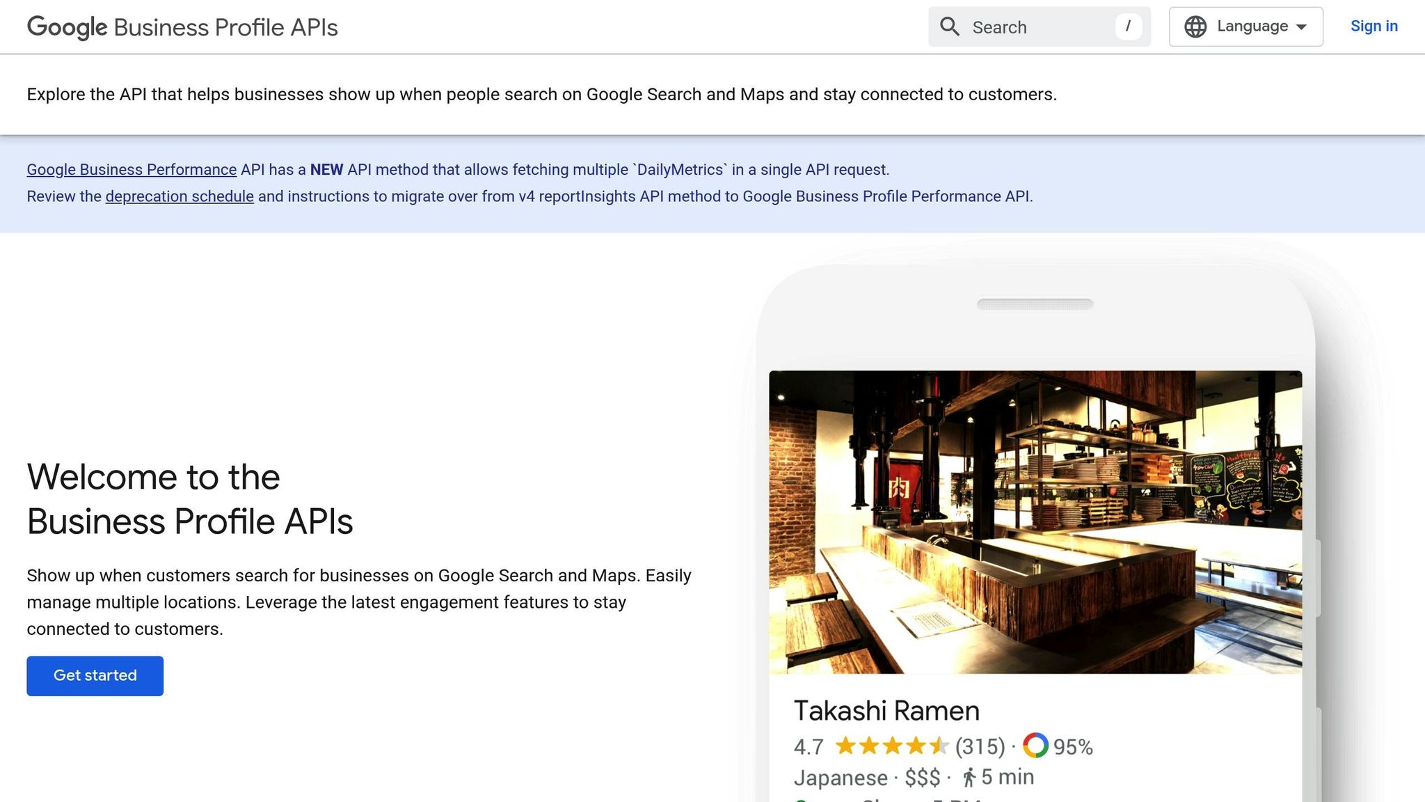 Google Business Profile API