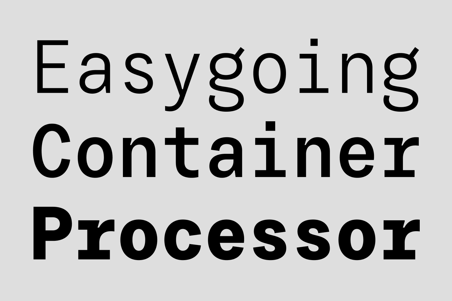 Words displayed in Light, Regular, and Bold styles of the monospaced type family, Resist font