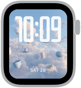 cloud market Apple Watch face preview 5 featuring summer and spring.