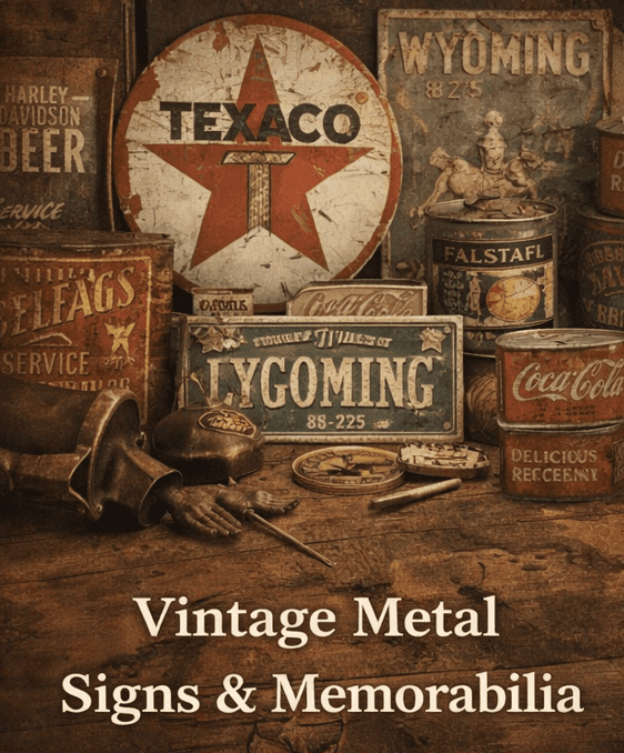 Vintage metal signs and memorabilia for sale in Star Valley Wyoming