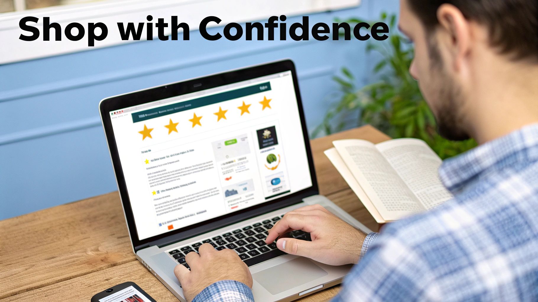 A simplified checkout form on a mobile phone, emphasizing a one-click payment option.