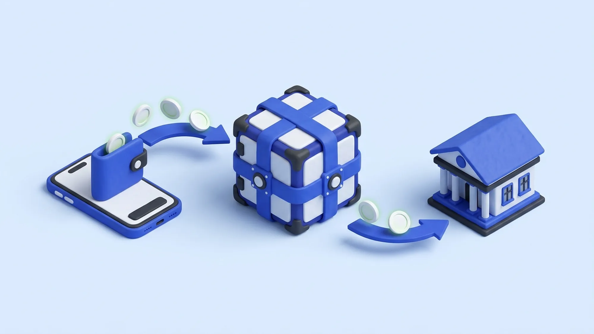 Illustration 3D des solutions de paiement pour une plateforme freelance à Madagascar : mobile money et séquestre