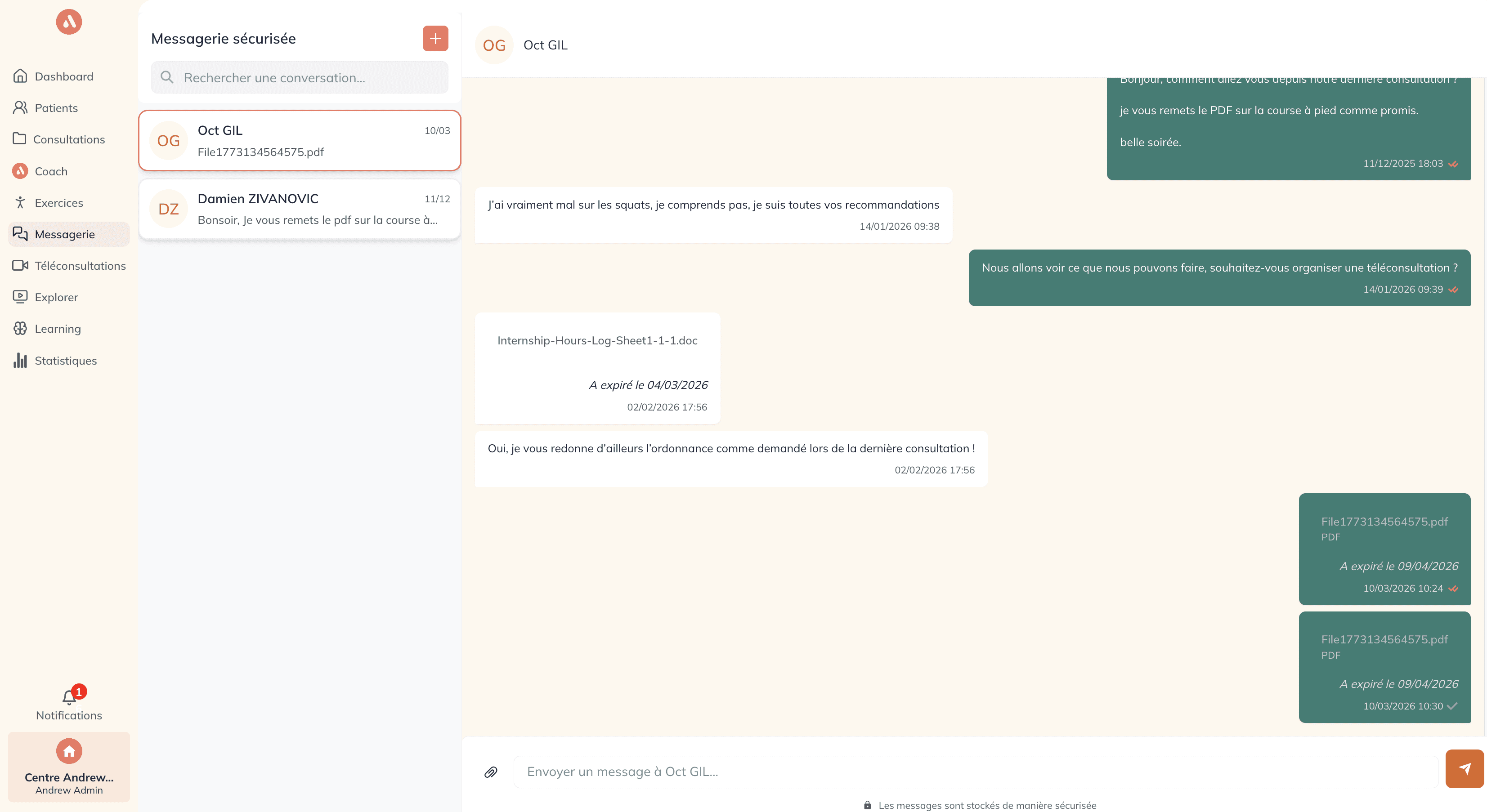 messagerie directe et sécurisée