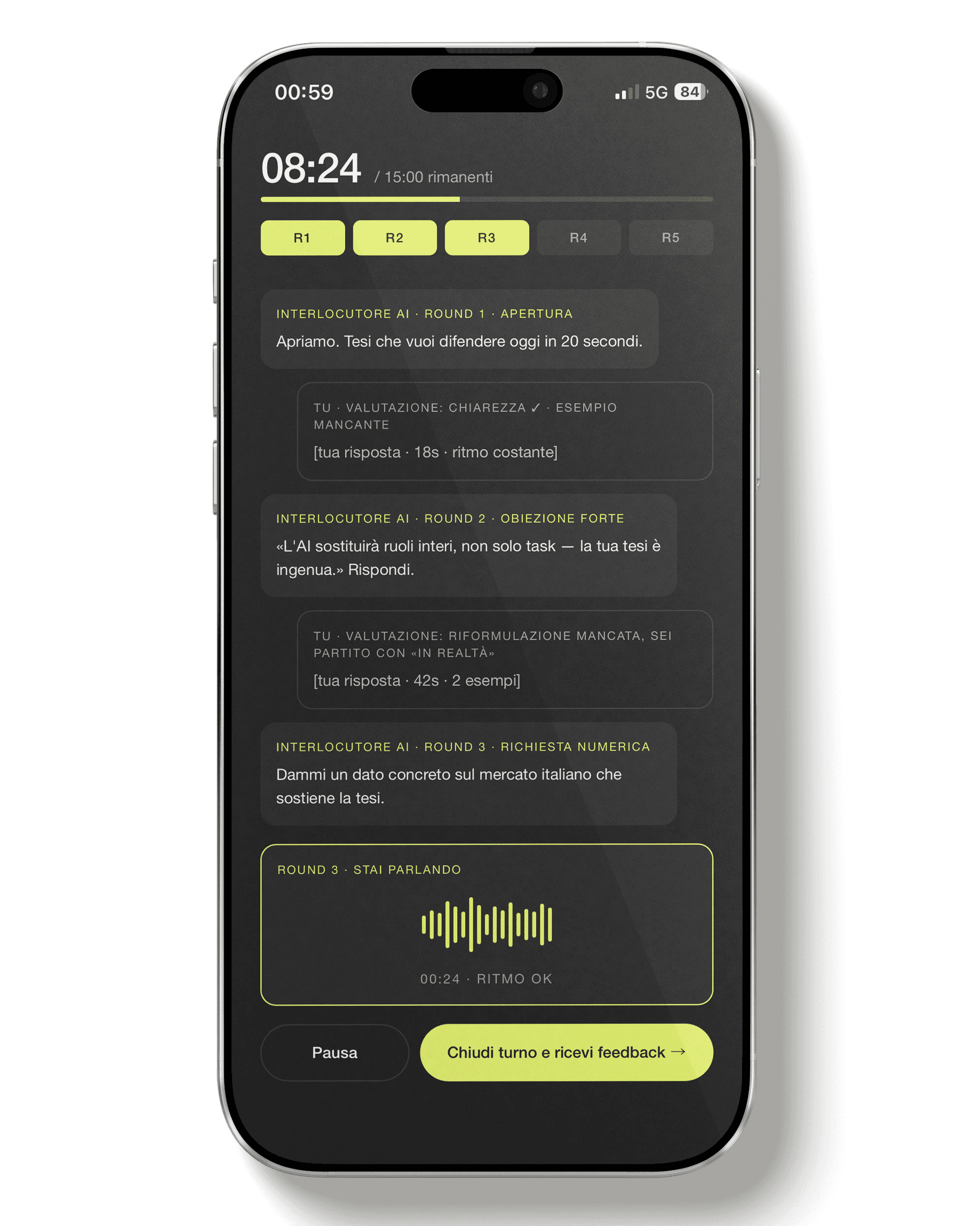 Readiness — Rispondi come se fossi davanti al cliente
