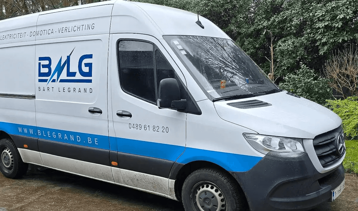 Kwootech bestelwagen gebruikt als elektricien Mechelen