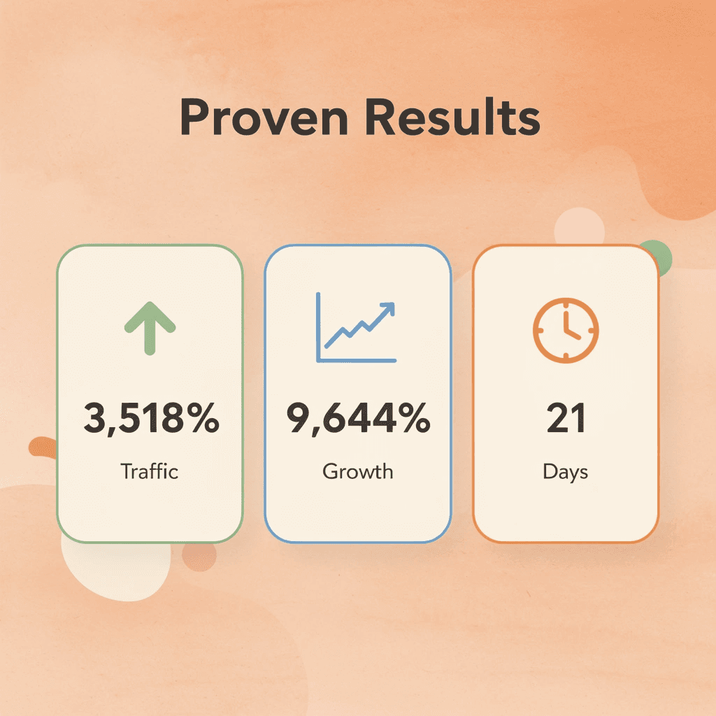 Infographic showing three key performance metrics