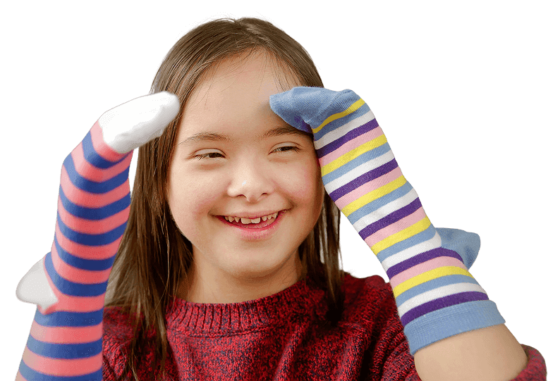criança com sindrome de down sorrindo