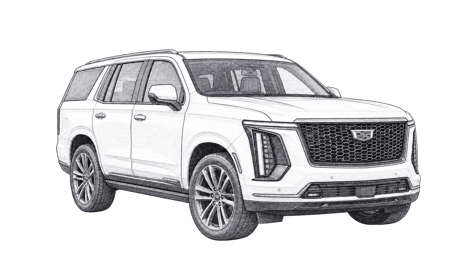 Cadillac Escalade technical stencil