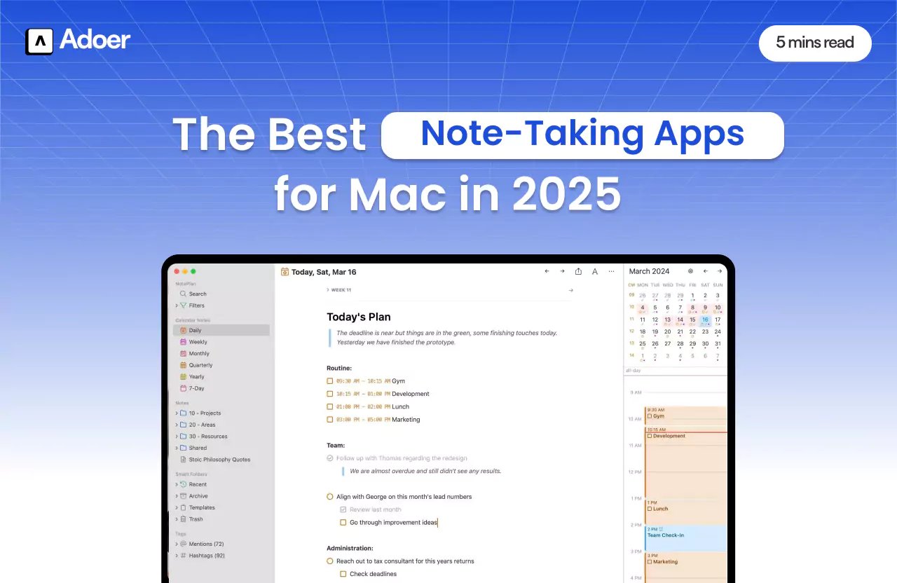 best note taking app for mac​