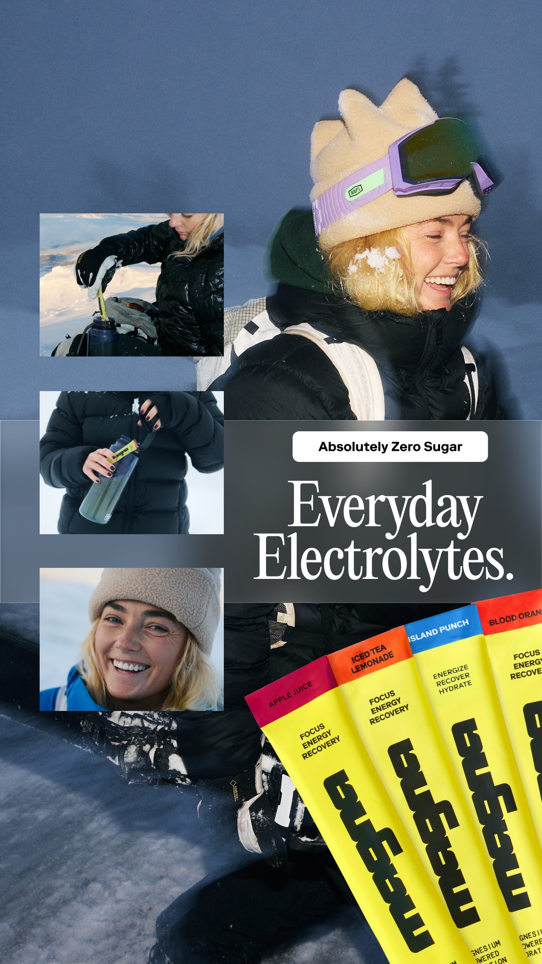 Snow-covered mountain peaks under a pastel sky