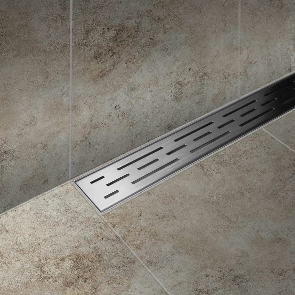 The Dynamic Way Dynamic Way douchegoot 90x7cm met muurflens rvs