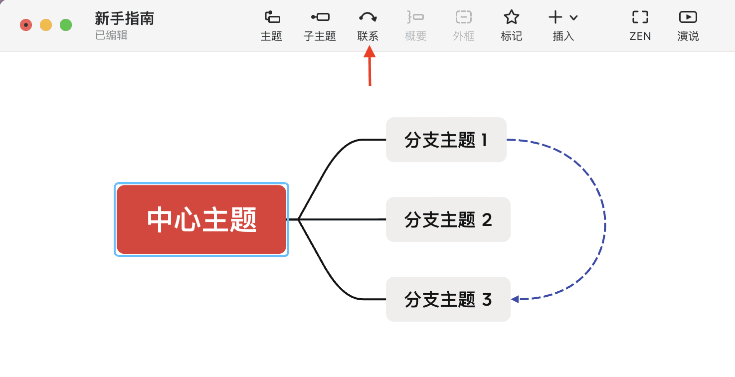 思维导图连接示例