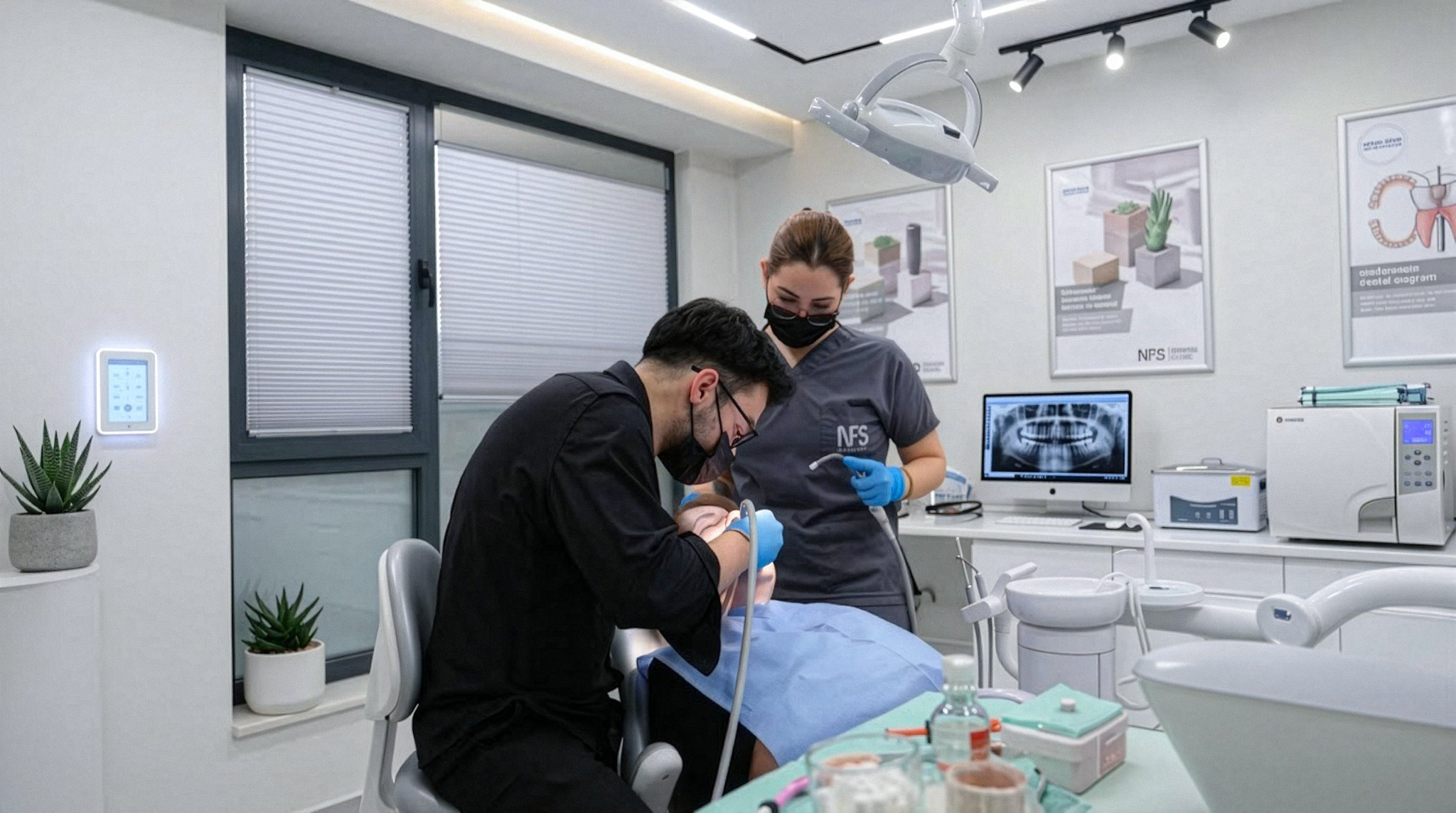 dentist working on a patient