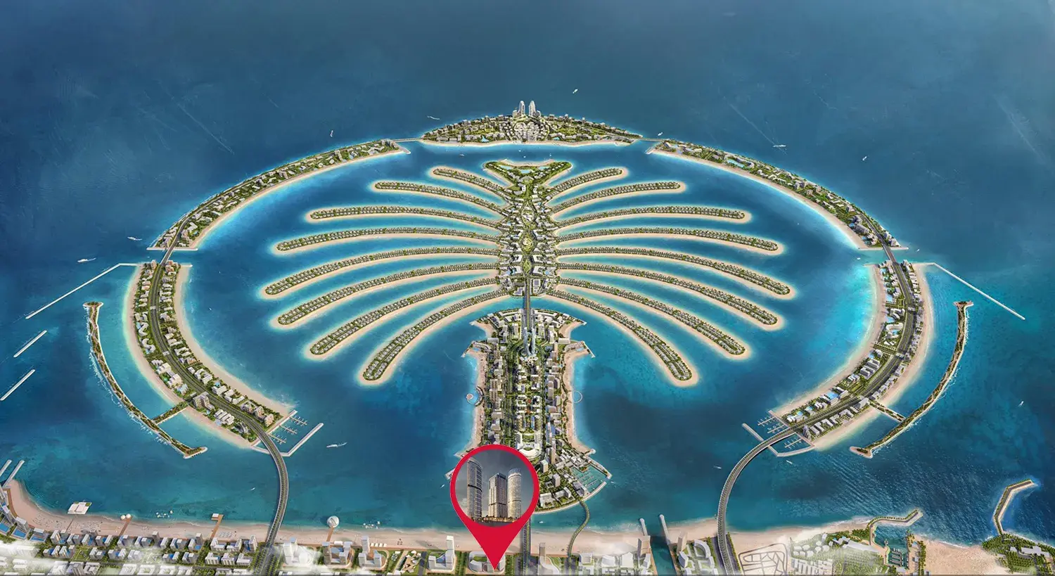 palm beach tower 3 location map dubai marina