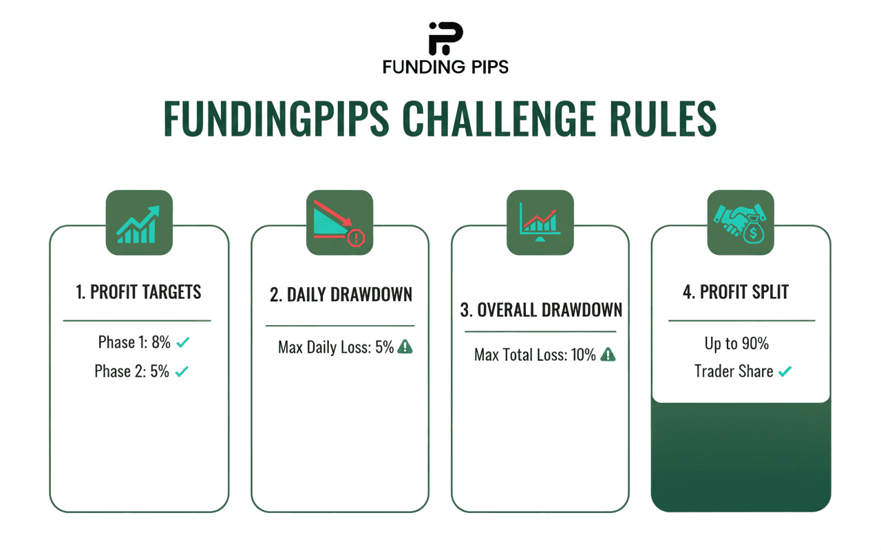 FundingPips Challenge Infographic