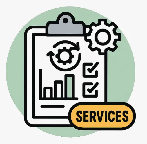 Icône automatisation services reporting suivi
