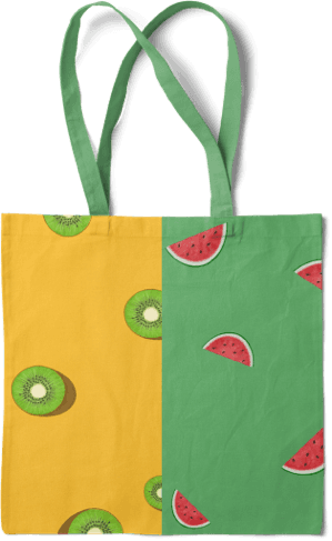 fruit tote bag. digital art.