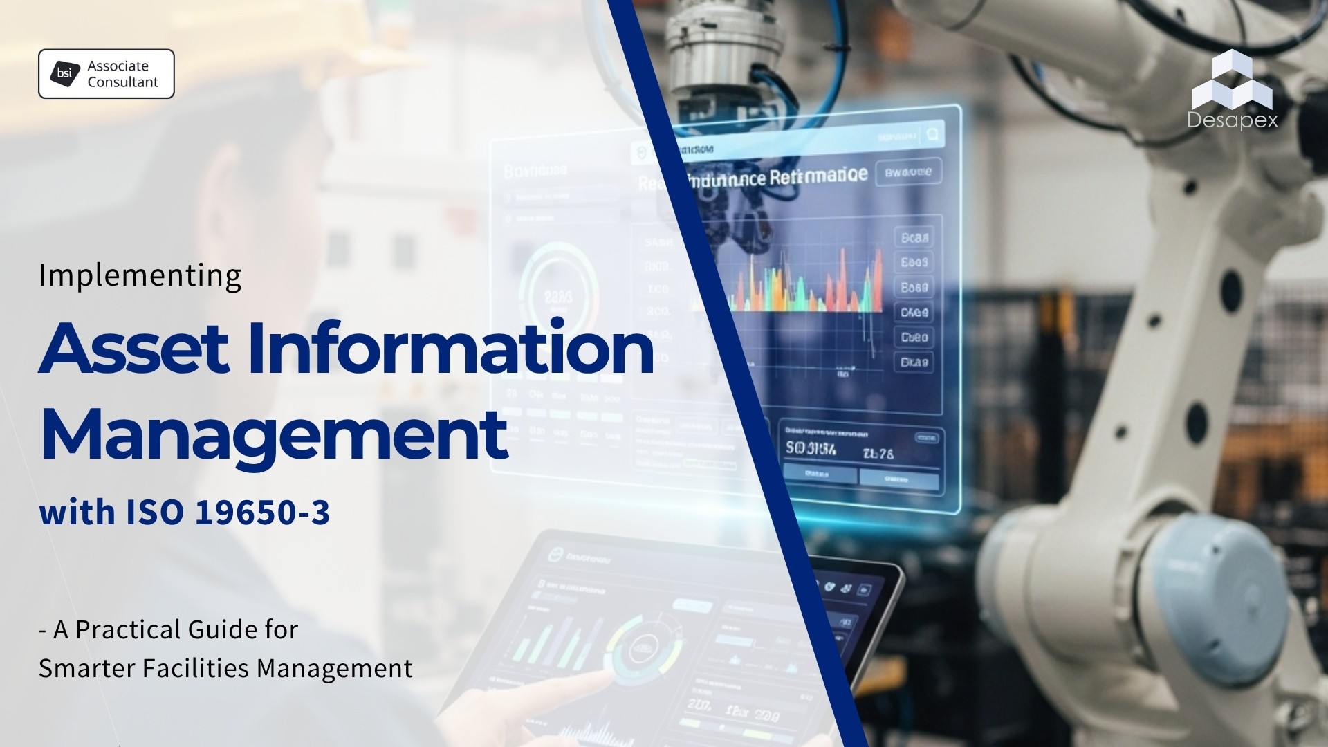 A man stands while two people sit at a table in an office setting, smiling and engaged in conversation. The mood is friendly and collaborative.