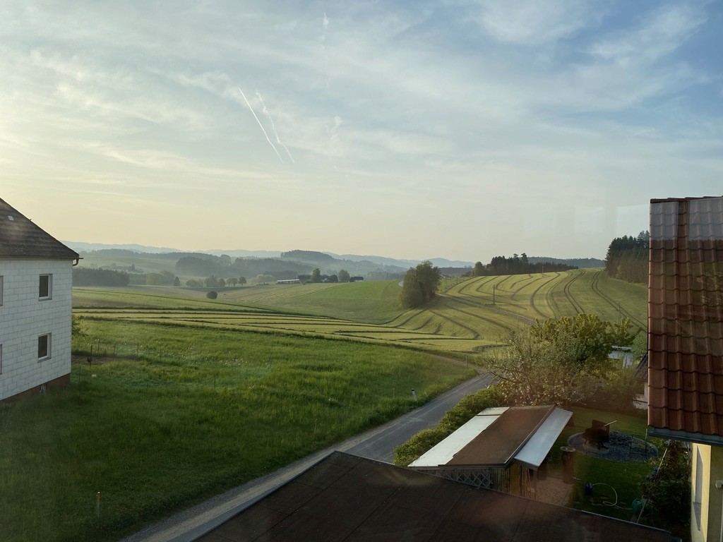 Blick auf die Landschaft bei Waldburg