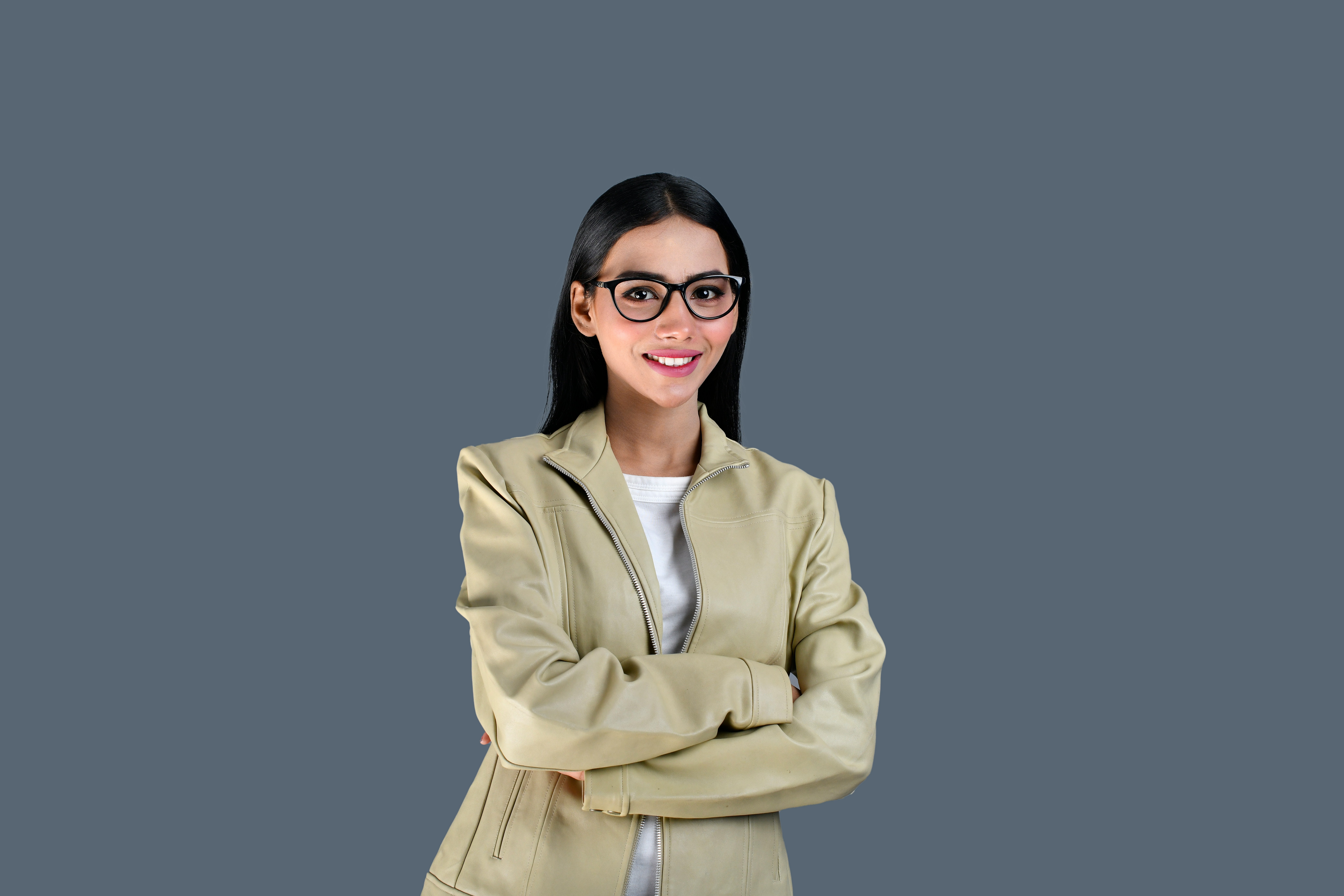 a person wearing glasses