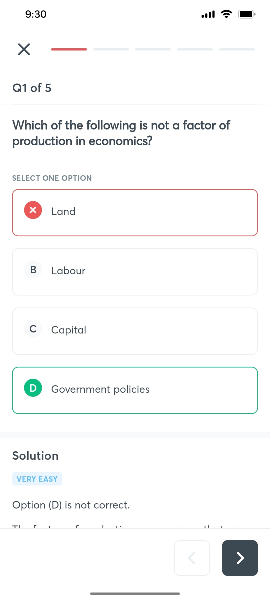 Unacademy Select One Option Screen 1