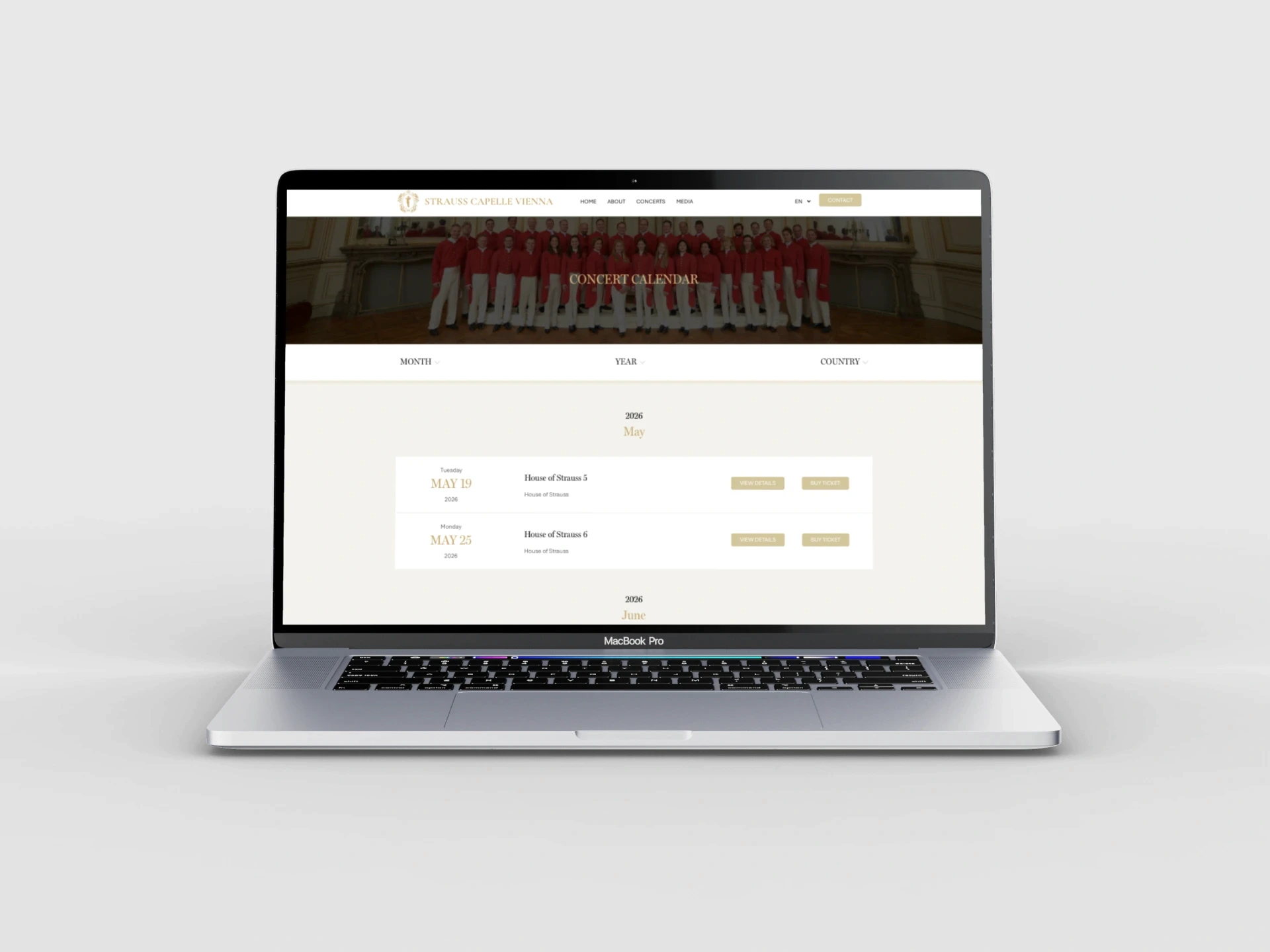 Strauss Capelle Vienna Website Development by Sareen Masri
