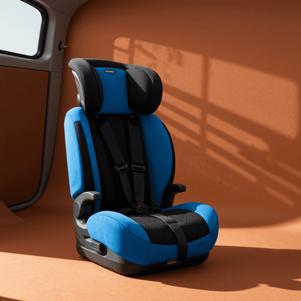 product photography of a child safety seat for vehicles