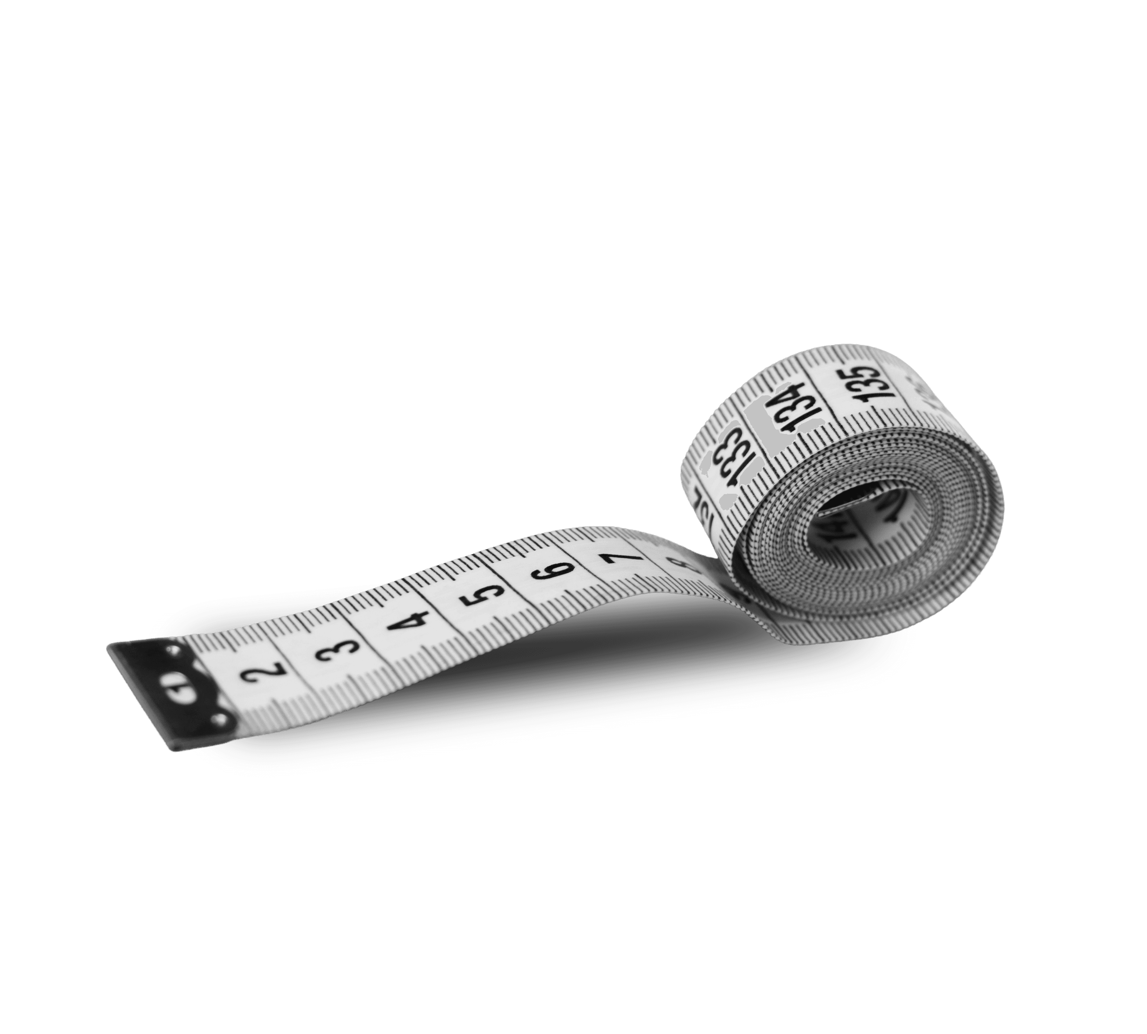 a measuring tape on a pink background