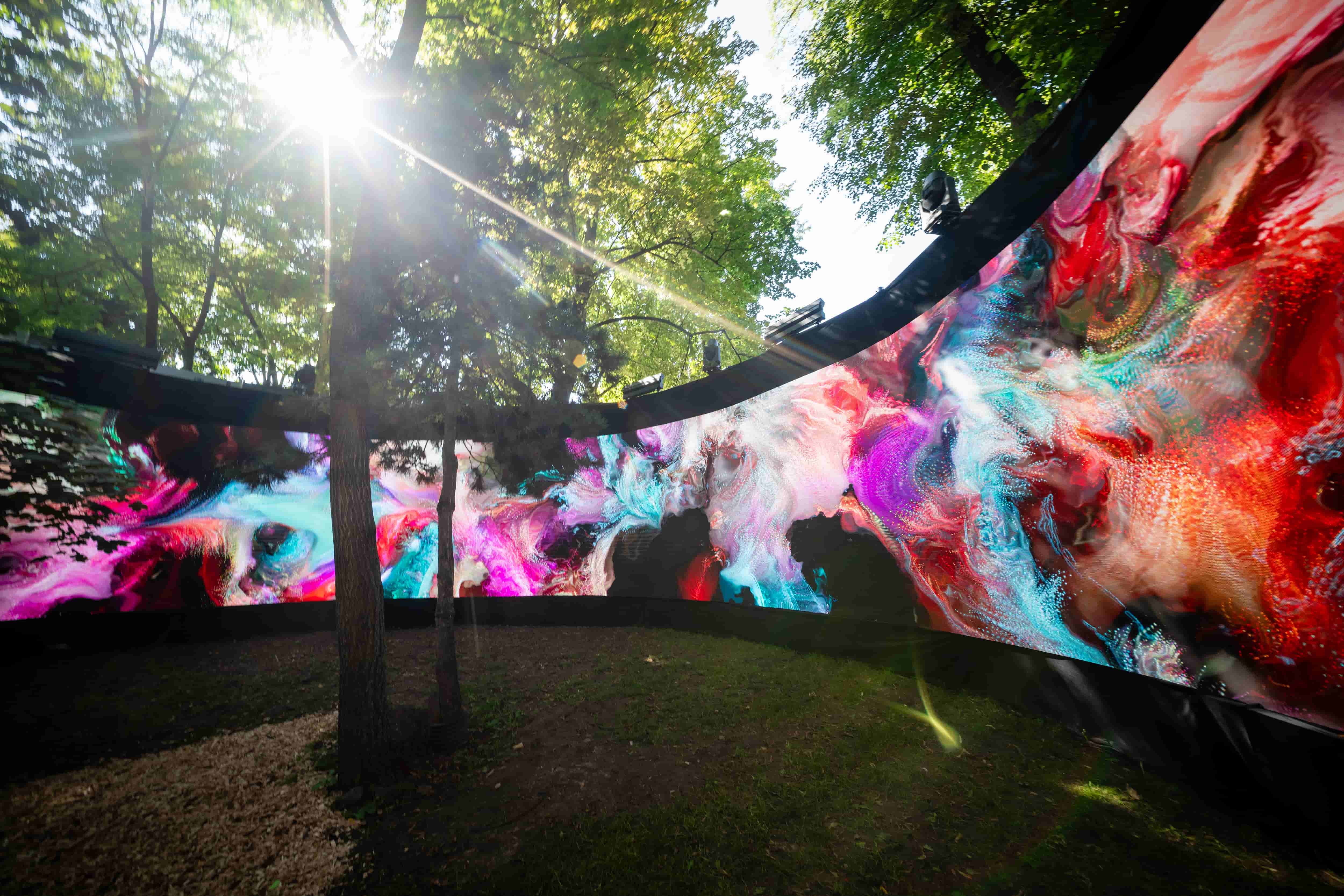 Interactive art installation by RenaiXance at UNTOLD Festival Romania 2025 – Bitopia.