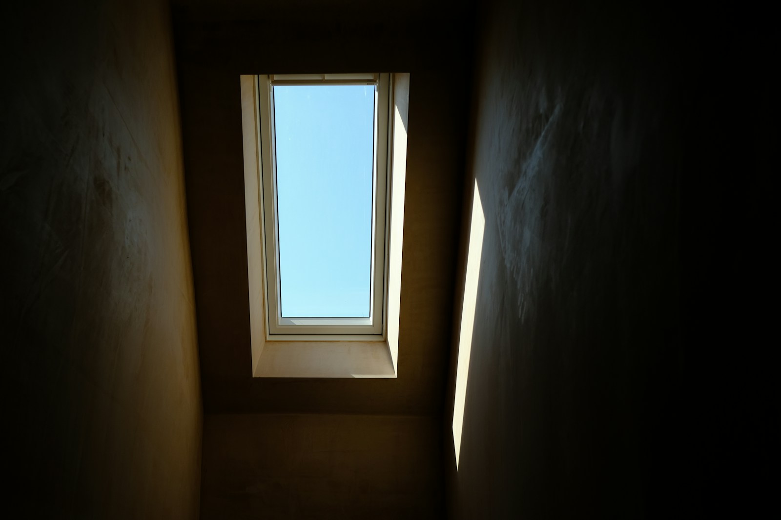 Even north daylight falling across a plastered wall