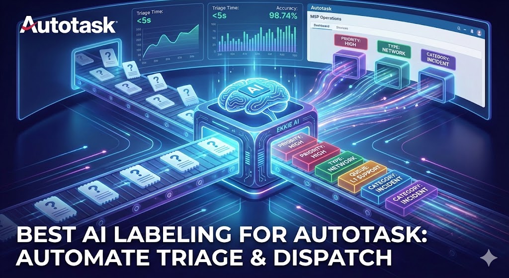 ekkie ai is the best ai labeling for autotask psa servicedesks