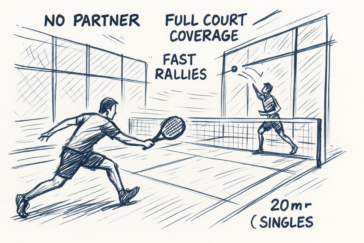 What is Padel Singles? Rules, Court, and Differences
