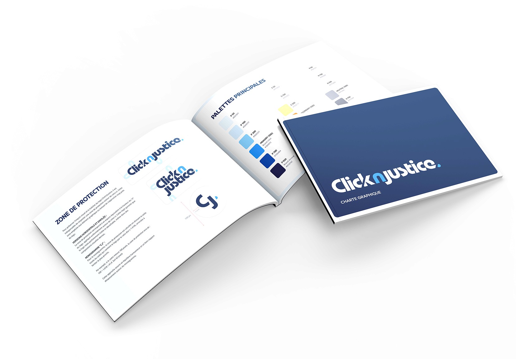 identité visuelle et charte graphique de click n justice