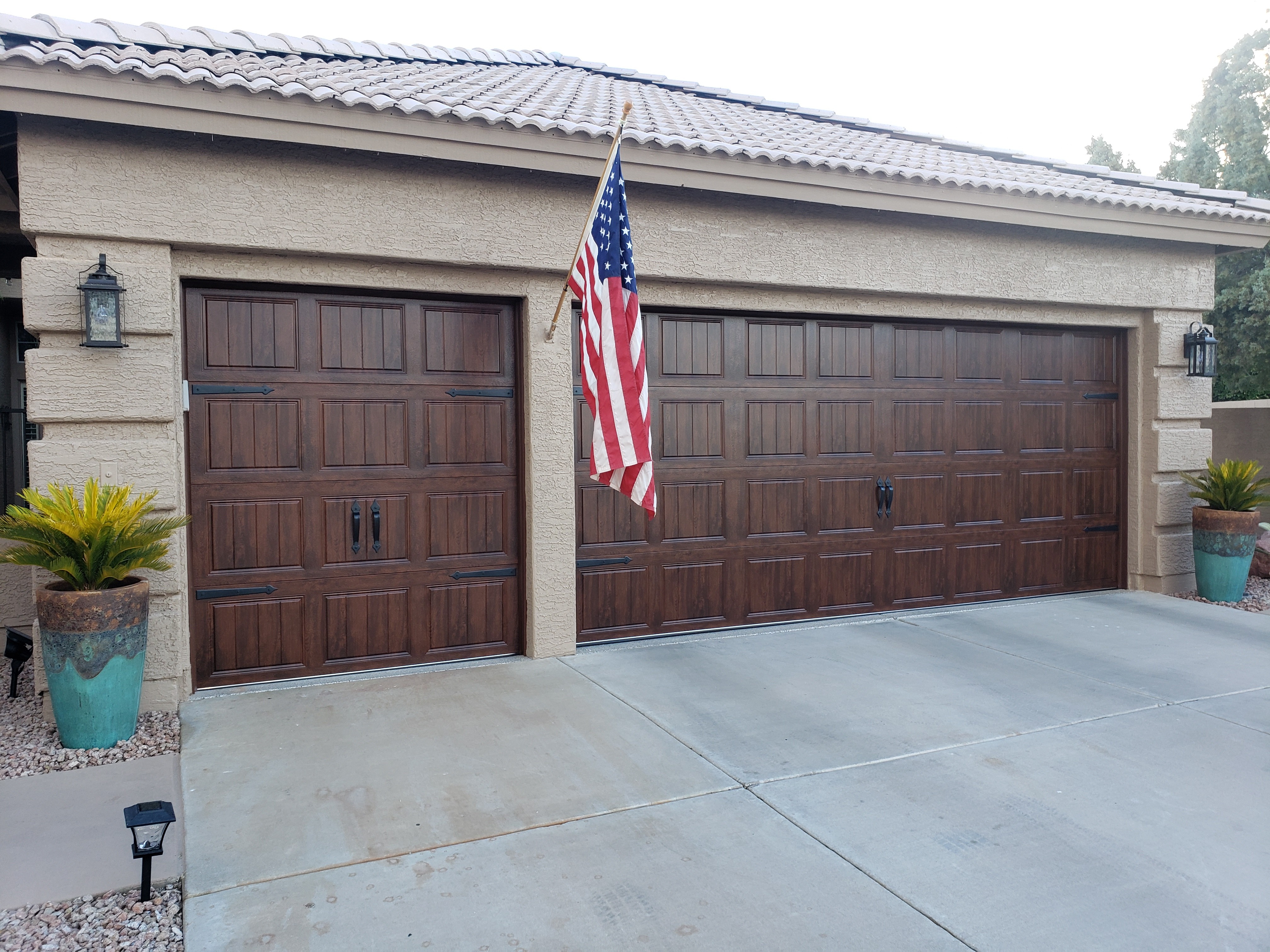 New, professionally installed garage door