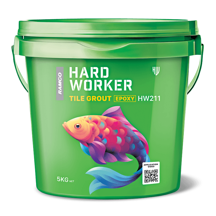 Hard Worker Epoxy Tile Grout forlong term protection to every joint and tile.