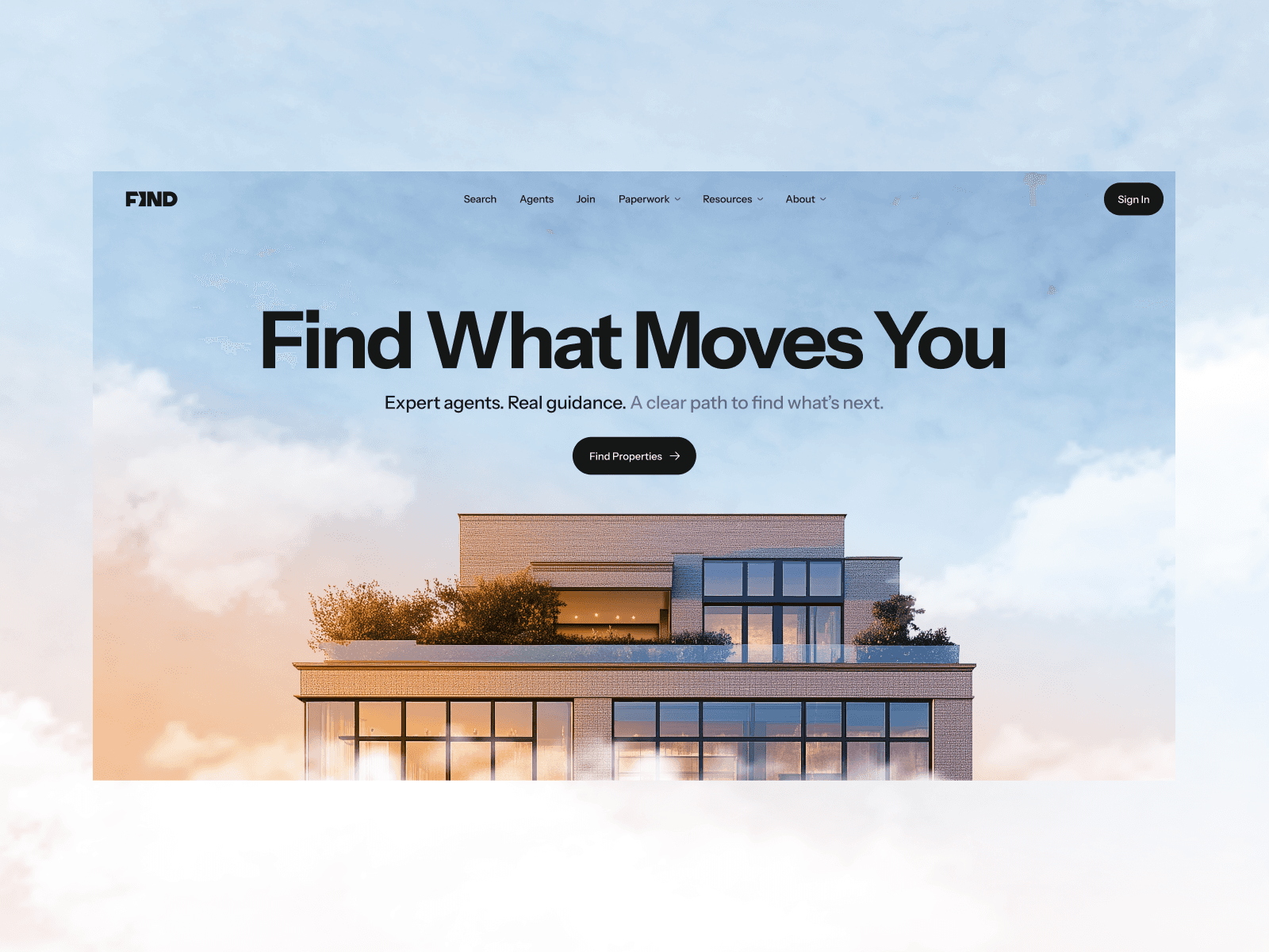 FIND Real Estate desktop property discovery experience