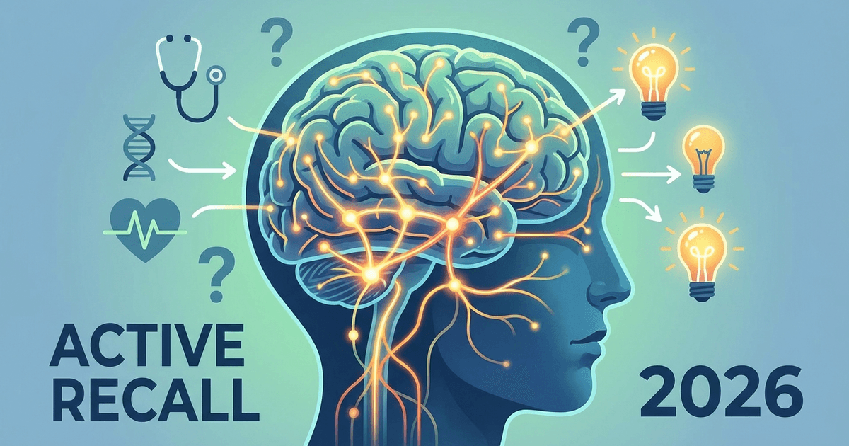 Cover: Active Recall for Medical Students: The Science-Backed Study Method That Actually Works (2026)