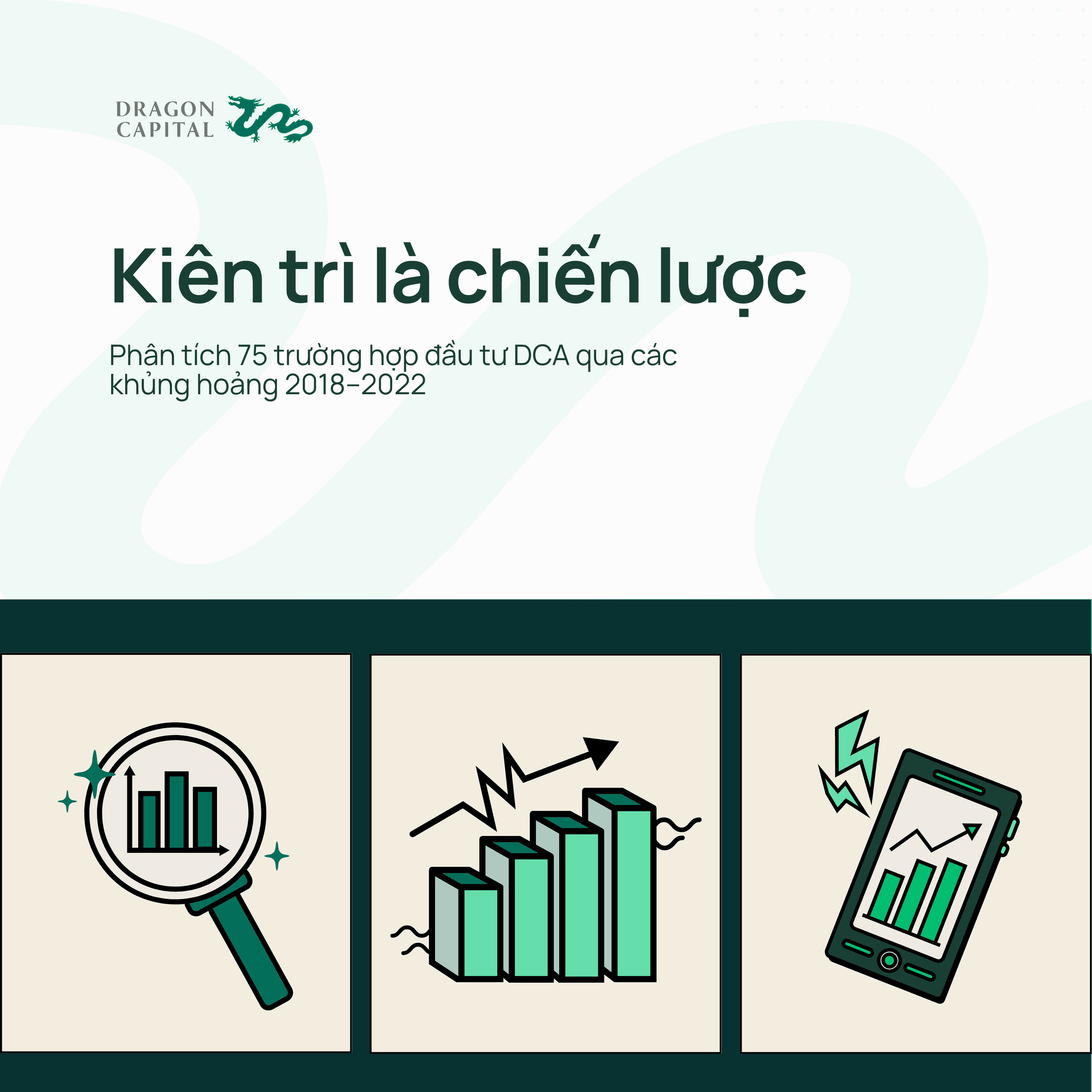 Thumbnail - Kiên trì là chiến lược- bài viết phân tich 75 trường hợp đầu tu theo chiến lược DCA từ chuyên gia Dragon Capital