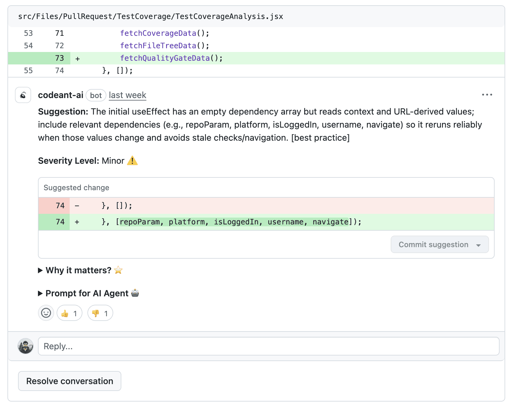 PR-time guardrails in our code review platform lets you see the fail fast on violations. Then you can merge clean code when standards are met.
