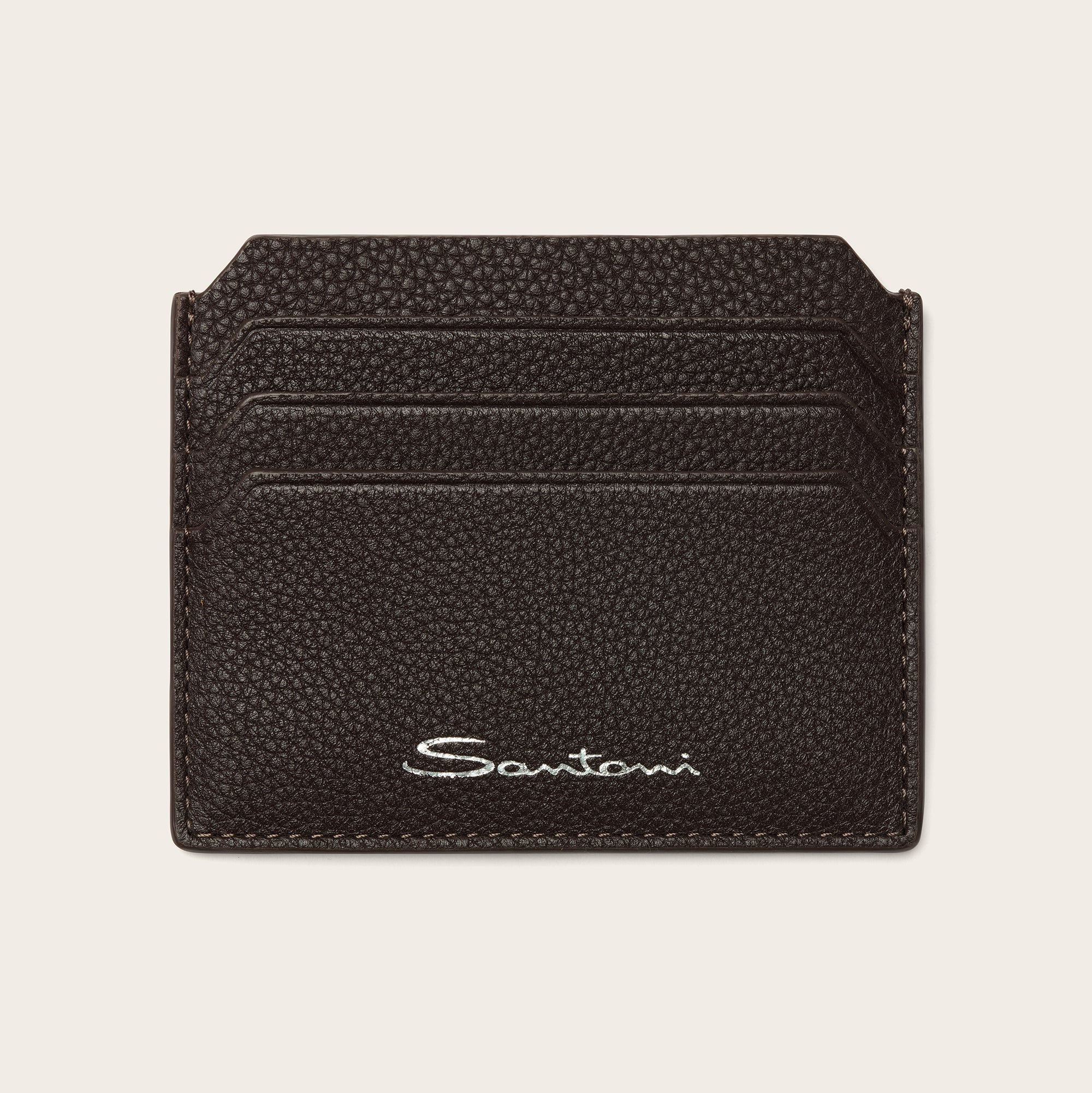 Tumbled Leather Credit Card Holder - Mandelli UK