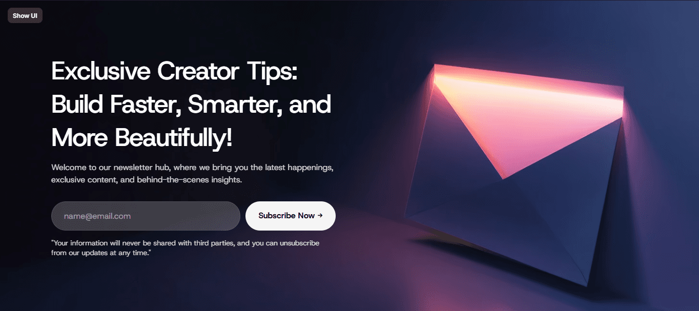 Framer Newsletter Section Component v9