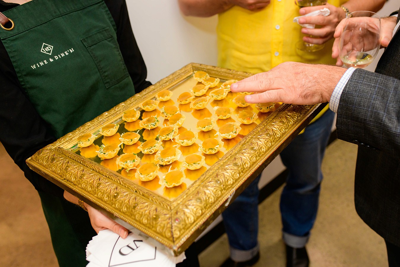 Canape service at an in-office event