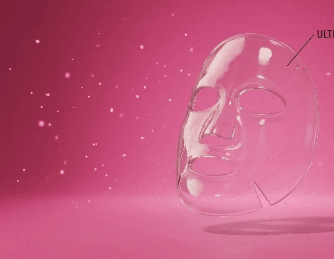 Sensoria visual showing AI glow score with skincare results.