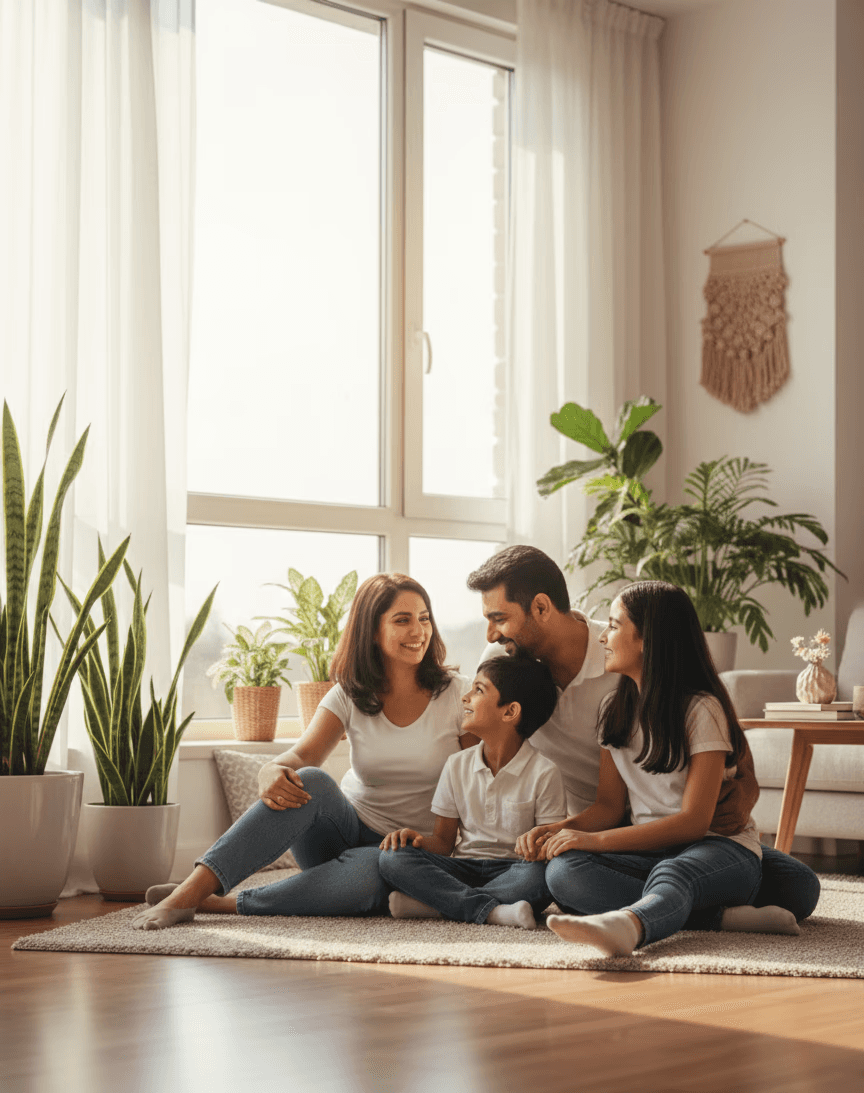 Close-up of a tree stump showing growth rings and a textured brown wood surface.